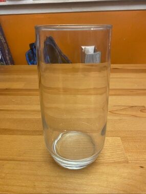 Clear Tall Drinking Glass Transparent